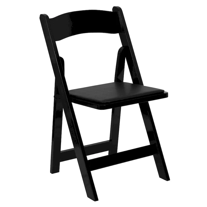 Vinyl-padded Wood Folding Chair (Set of 4)