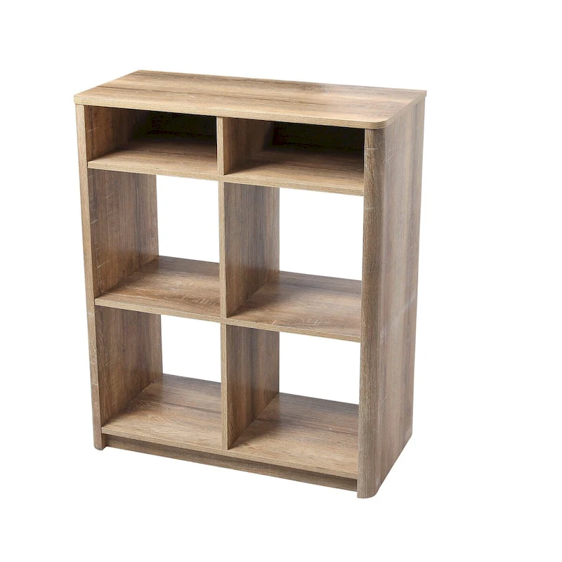 Console Table Shelf with 4 Square Cube Storage Compartments