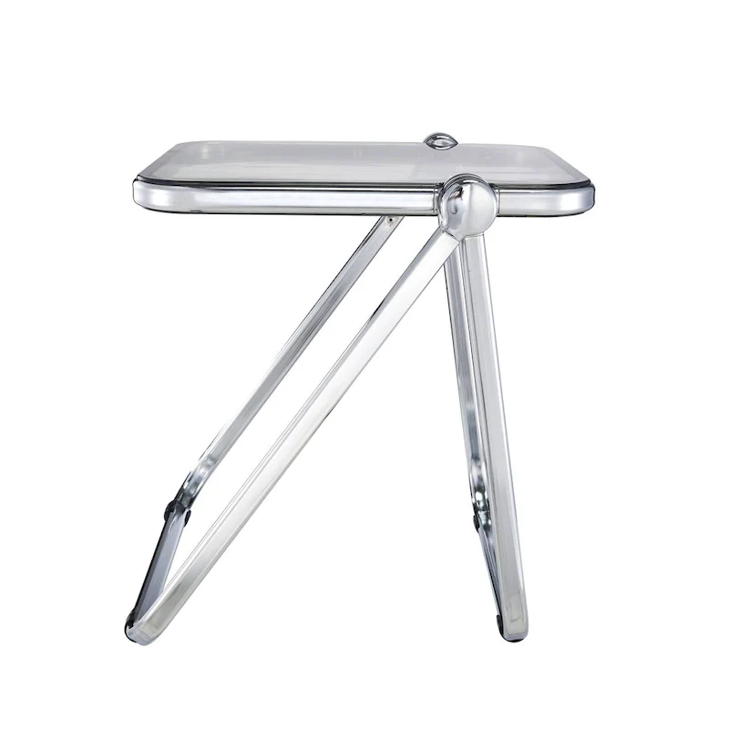 LeisureMod Lawrence Rectangular Folding Table with Aluminum Frame - 16.73