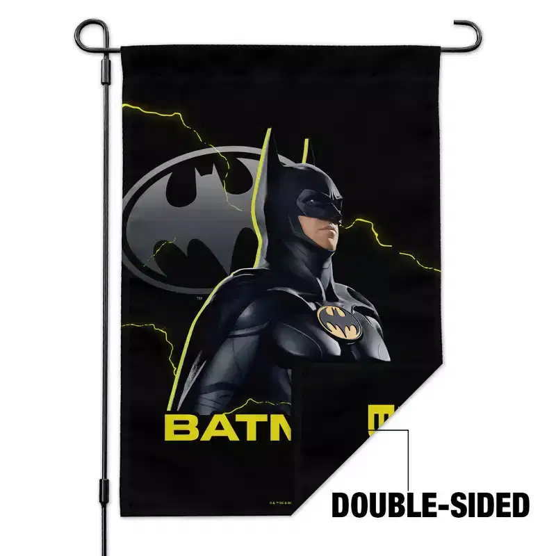 The Flash Batman Garden Yard Flag with Pole Stand Holder