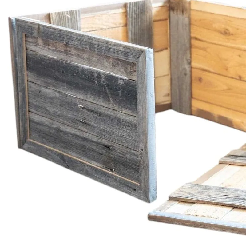 HomeRoots 18  Gray Distressed Wood Christmas Tree Collar - 17.7' X '11.6' X '3.1