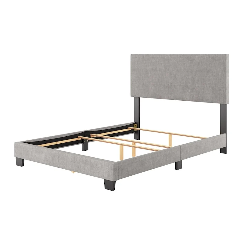 Full/Double Upholstered Bed Frame with Padded Headboard