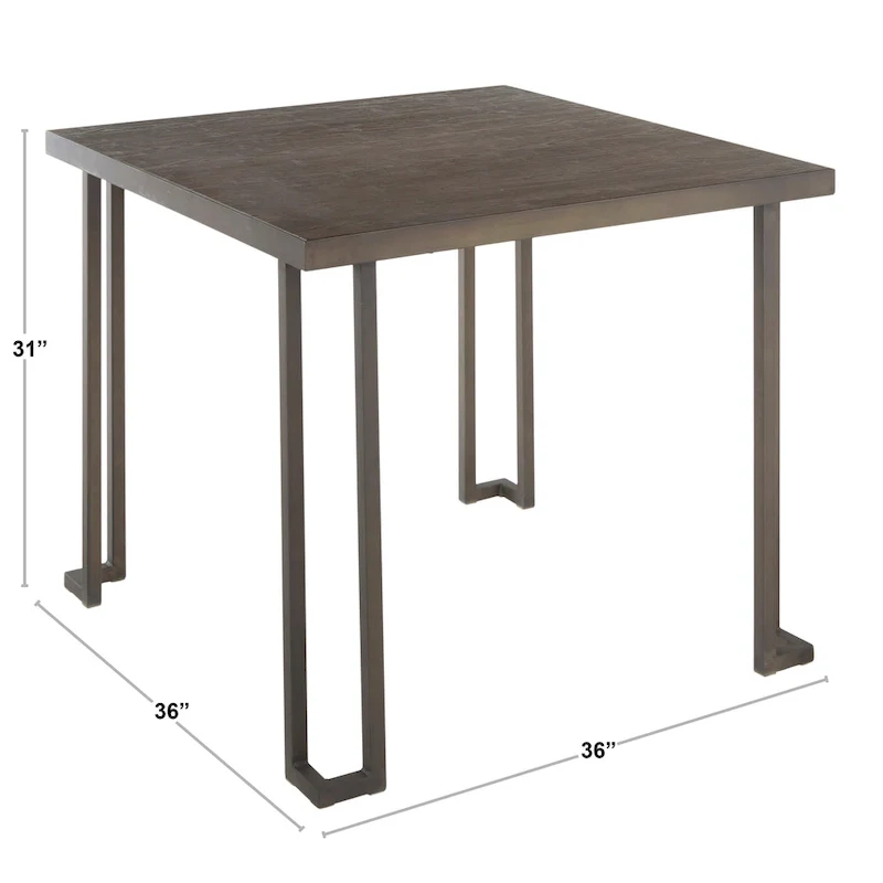 Carbon Loft Arturio Industrial Wood & Metal Dinette Table