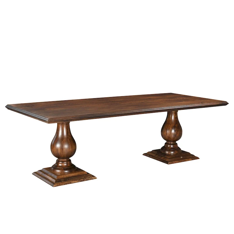 Willow Solid Wood Double Pedestal Dining Table