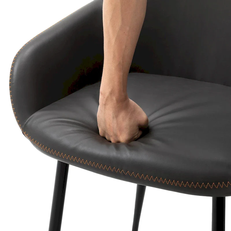 Glitzhome Set of 2/4/6 Mid-Century Modern Faux Leather Accent Dining Chairs