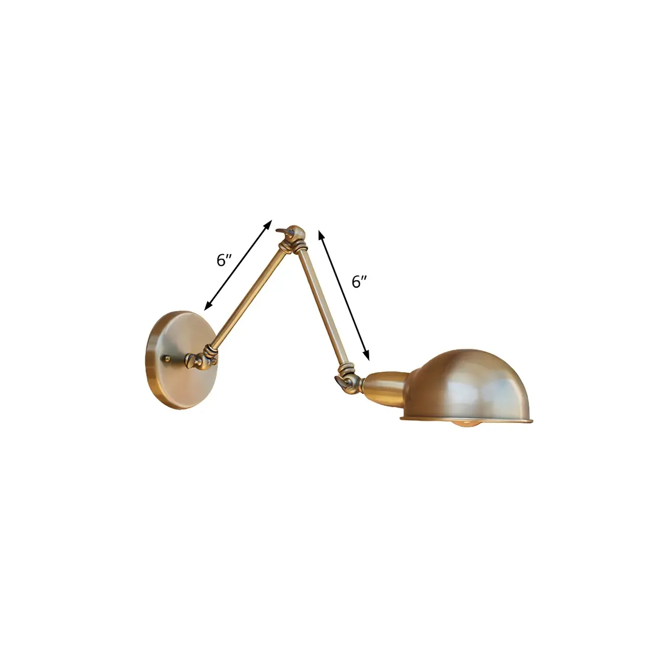 Retro Dome Metal Swing Arm Wall Light
