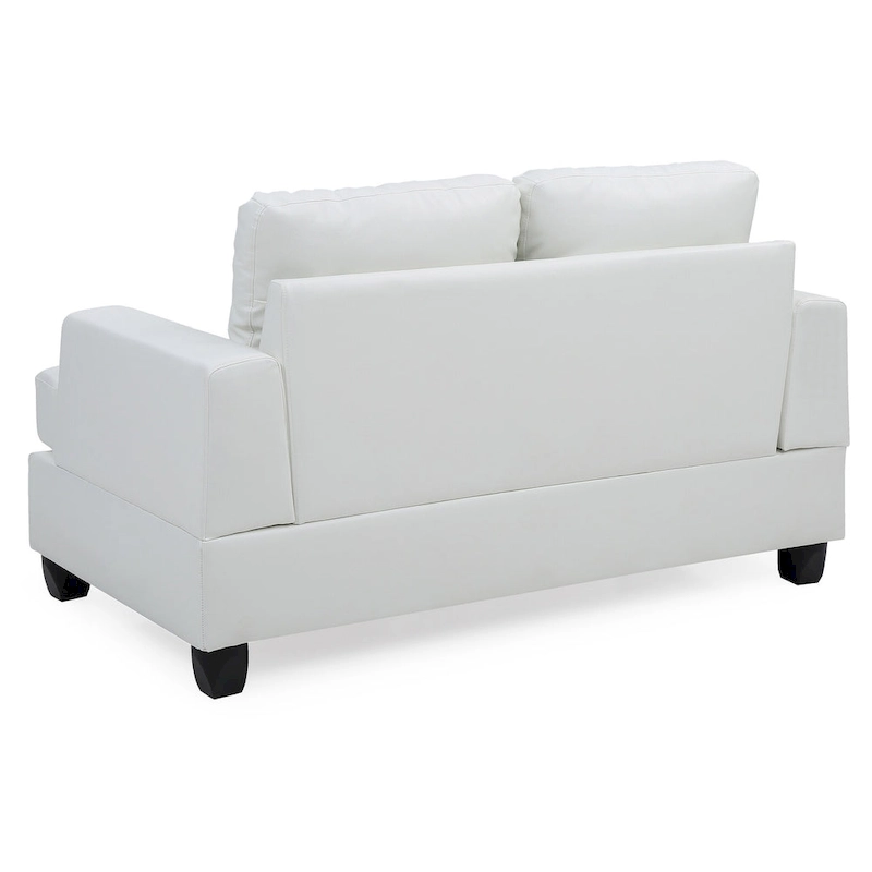 Sandridge 58 in. W Flared Arm Faux Leather Straight Sofa - 34 L x 58 W x 36 H