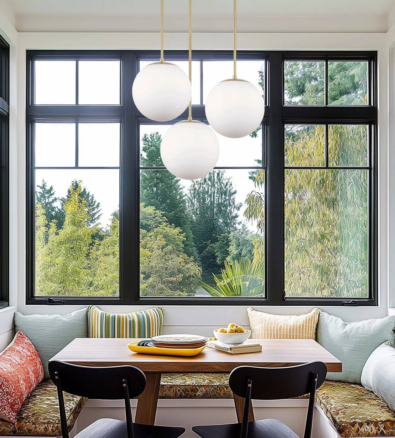 Ceres 12  Mid-Century Modern Hanging Orb Pendant Light