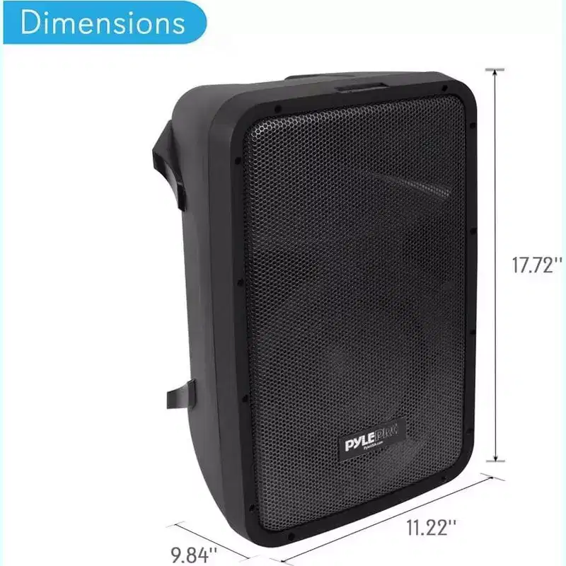 Pyle 300W All-in-One DJ Speaker & Mixer Bundle Kit - Bluetooth, 8-Channel Amplifier, 2 Speakers