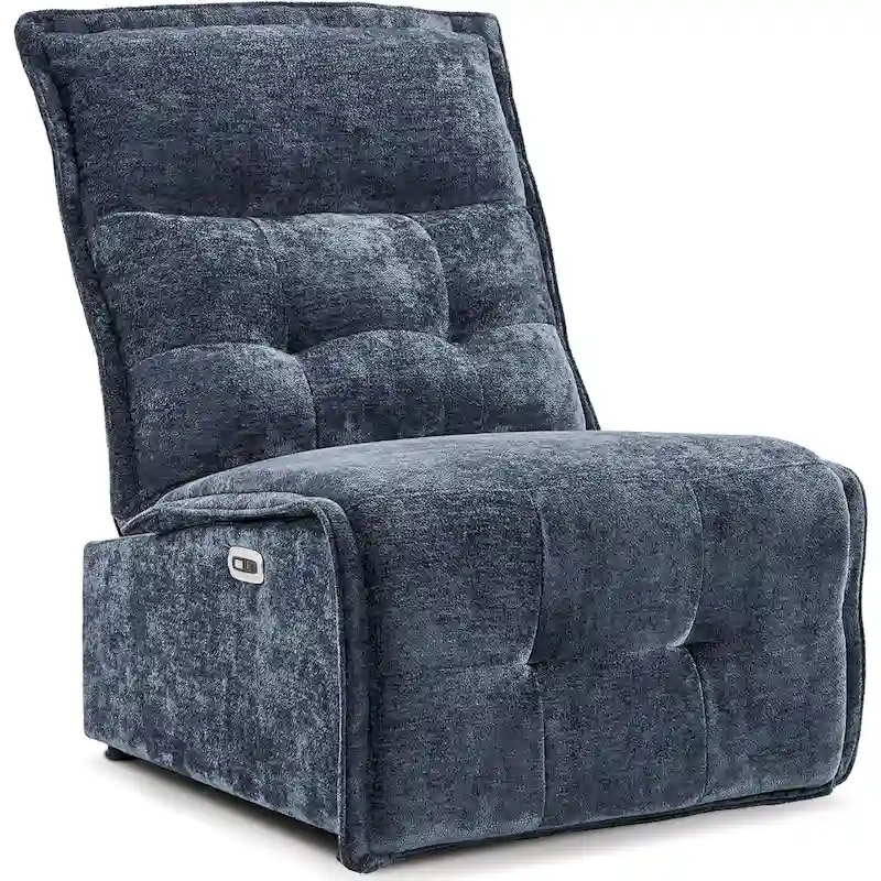 Armless Power Recliner Chair with USB Ports, 3.5 Wall Clearance Electric Reclining Sofa Chair for Living Room, ALR01