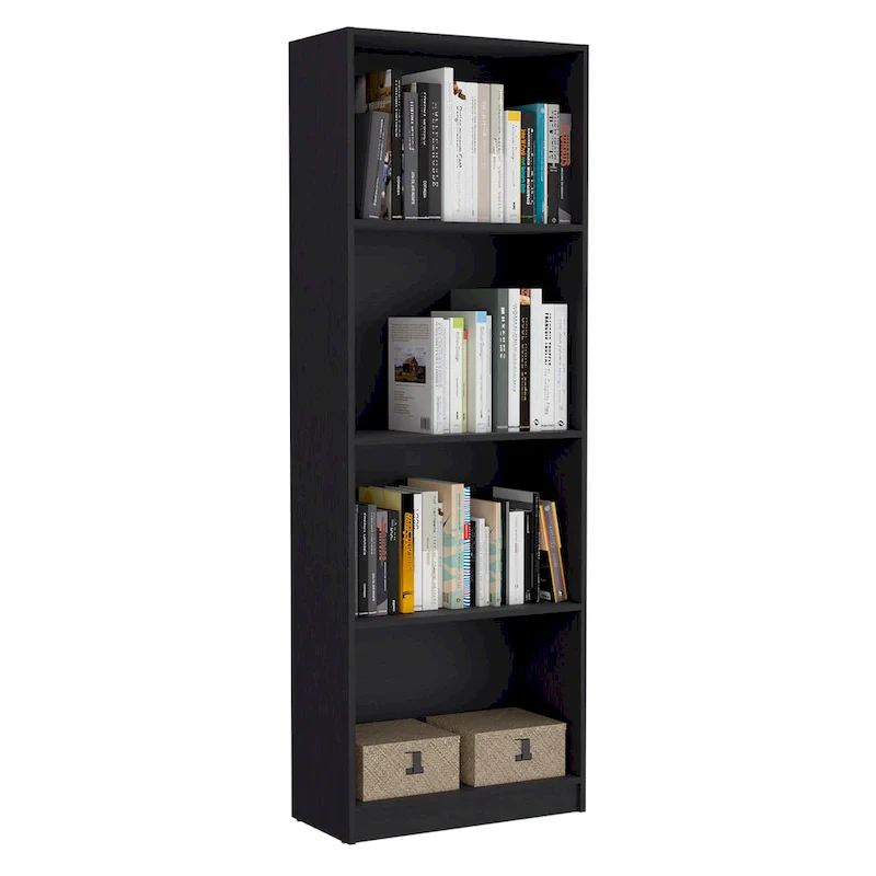 3pc Bookcase set 74 Wide 4-Shelf Double Cabinet