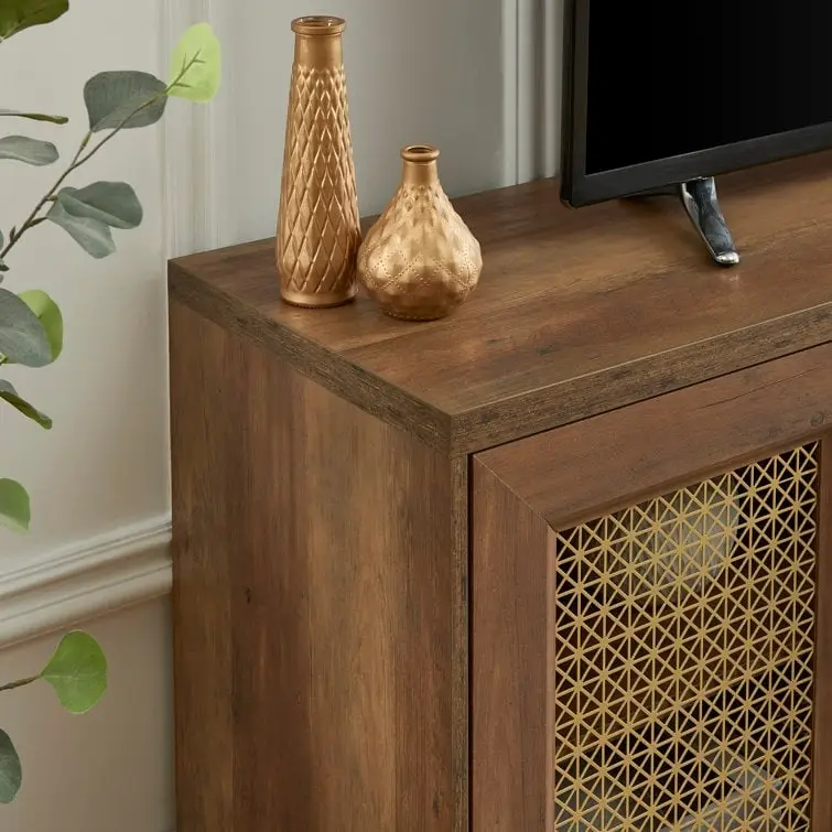 69.5 Wood TV Stand Media Console Entertainment Center