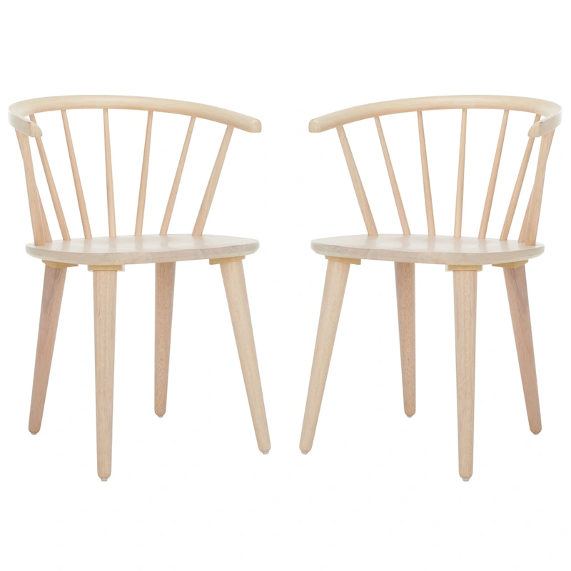 SAFAVIEH Home Blanchard 18-inch Curved Spindle Side Chair [SET of 2] - 21W x 21D x 30H