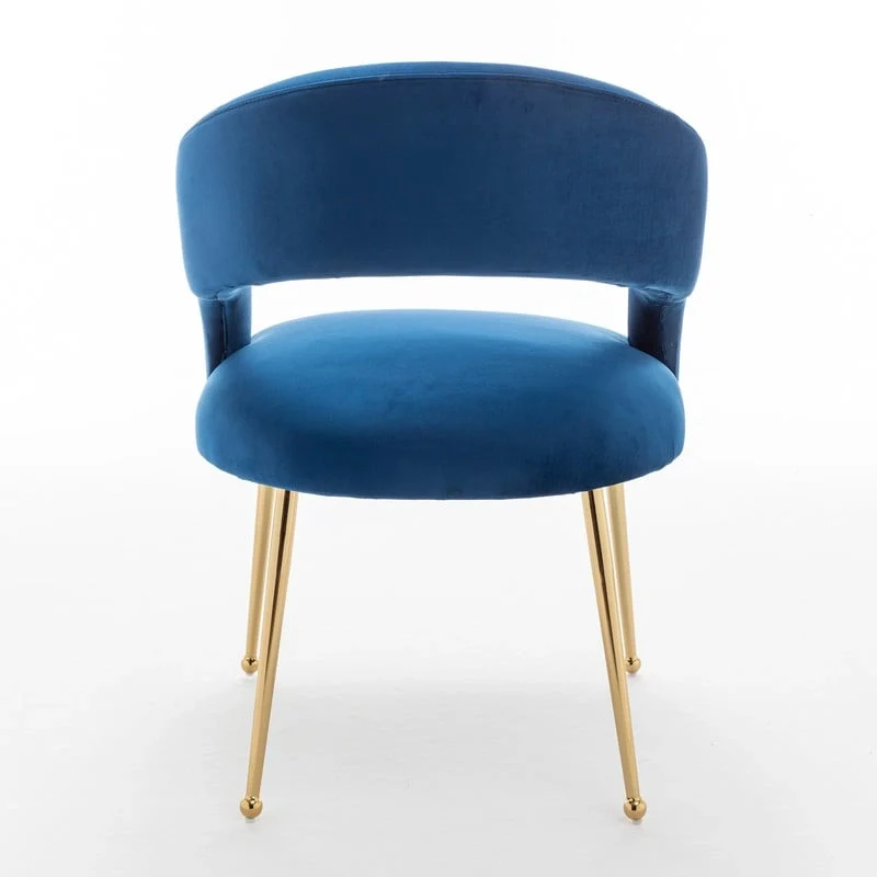 SEYNAR Mid Century Modern Velvet Upolstered Open-Back Dining Chair Set of 4