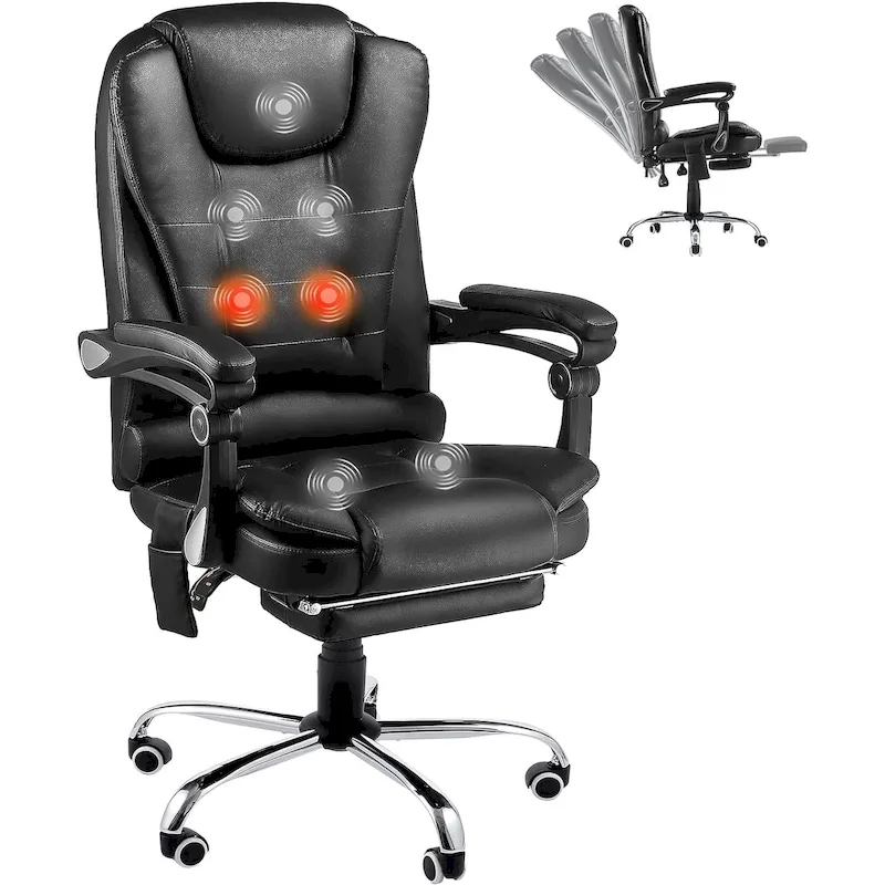 AECOJOY Heated Executive Office Chair w/ Massage &Adjustable Height