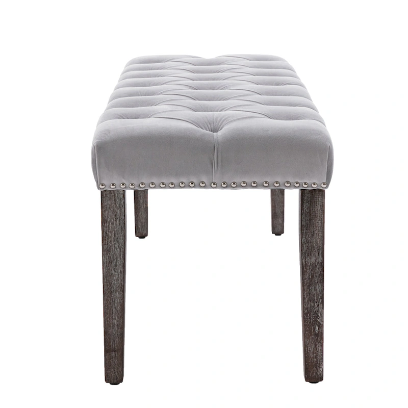 Upholstered Tufted Bench Ottoman Accent Bench