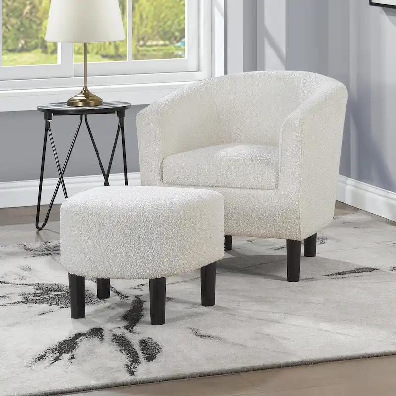 Convenience Concepts Take a Seat Churchill Accent Chair with Ottoman