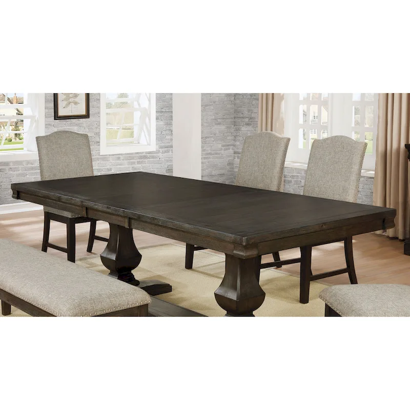 Ladonna Transitional Espresso Wood 7-Piece Dining Set by Furniture of America