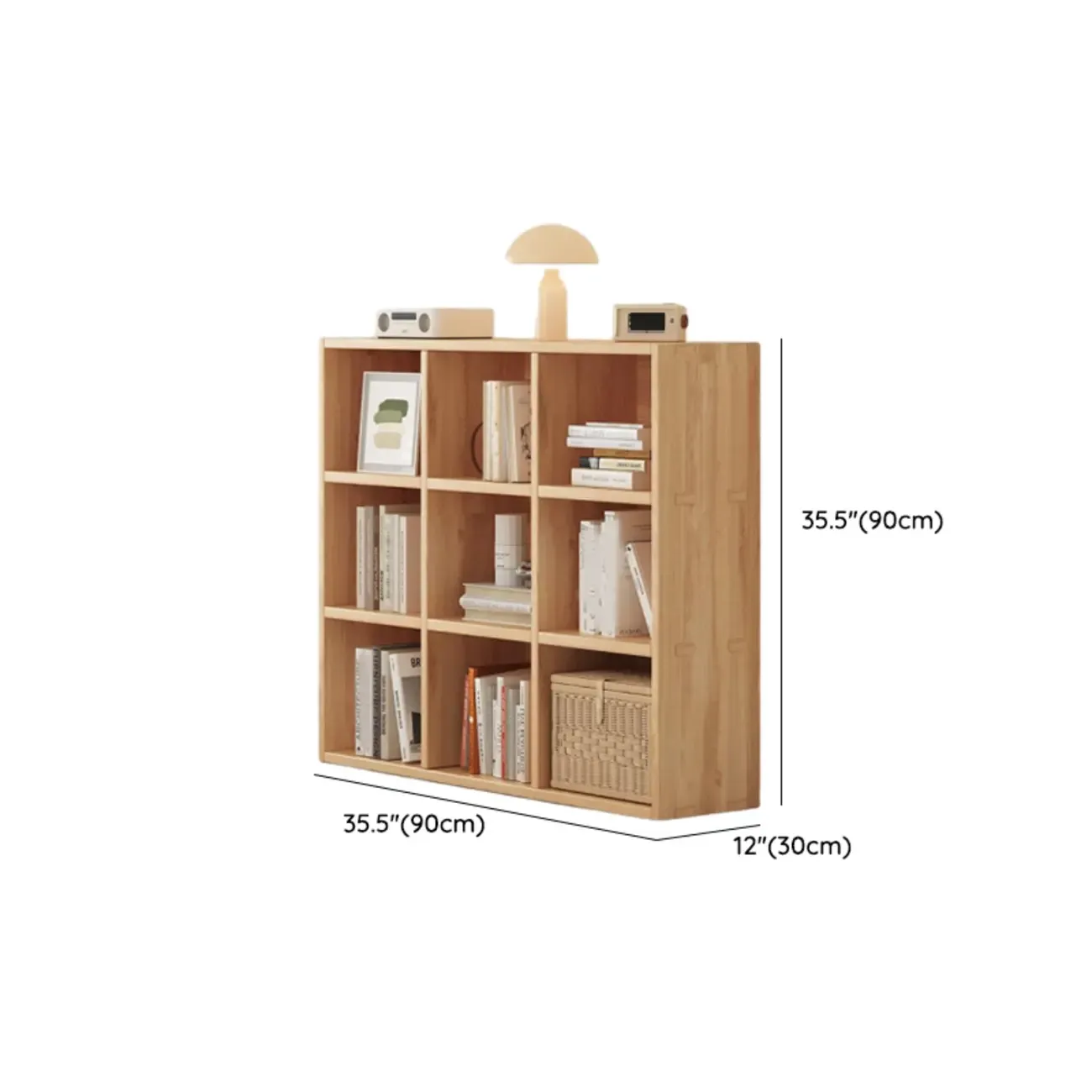 Modern Modular Rectangular Lateral Pine Wood Bookcase