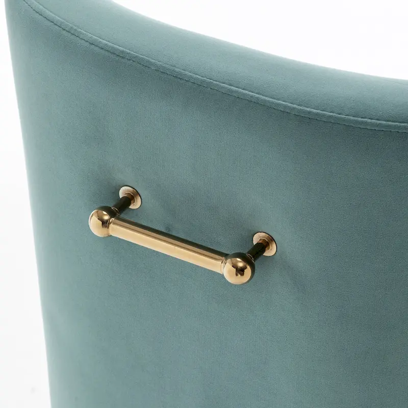 Velvet Upholstered Dining Chair Set of 4, Modern Glam Armless Side Chair