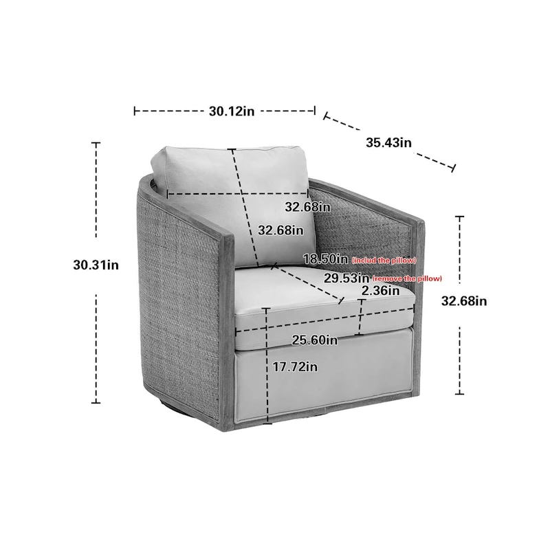 Swivel Barrel Accent Chair