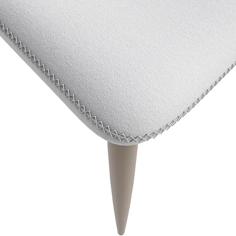 Mosaic Modern Upholstered Fabric Dining Chair with Metal Legs by LeisureMod