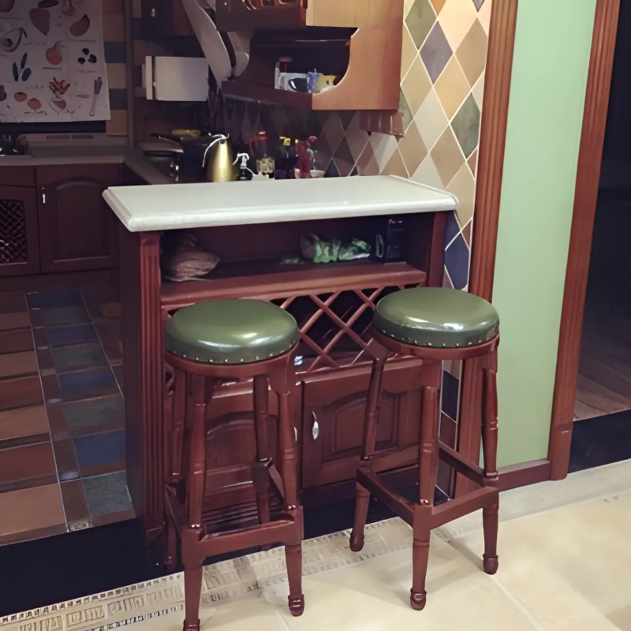 Bar Height Swivel Scandinavian Leather Bar Stools