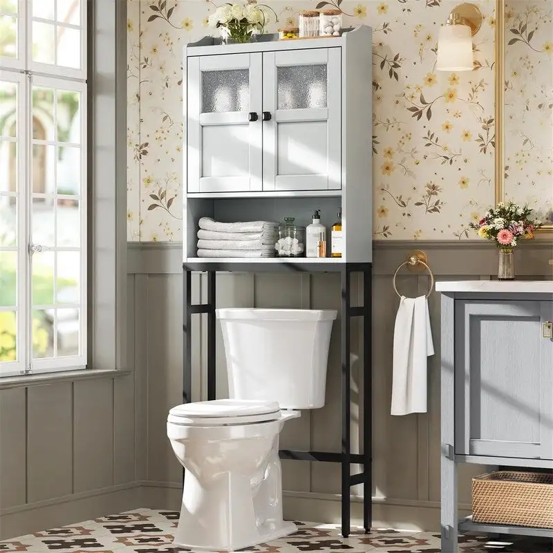 Over-the-Toilet Storage Cabinet with Door, 67.32