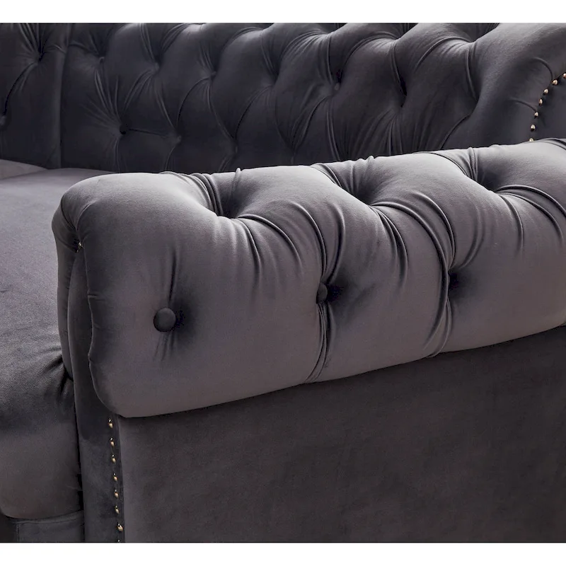 138.6 Velvet curved sofa Symmetrical Modular Sectional