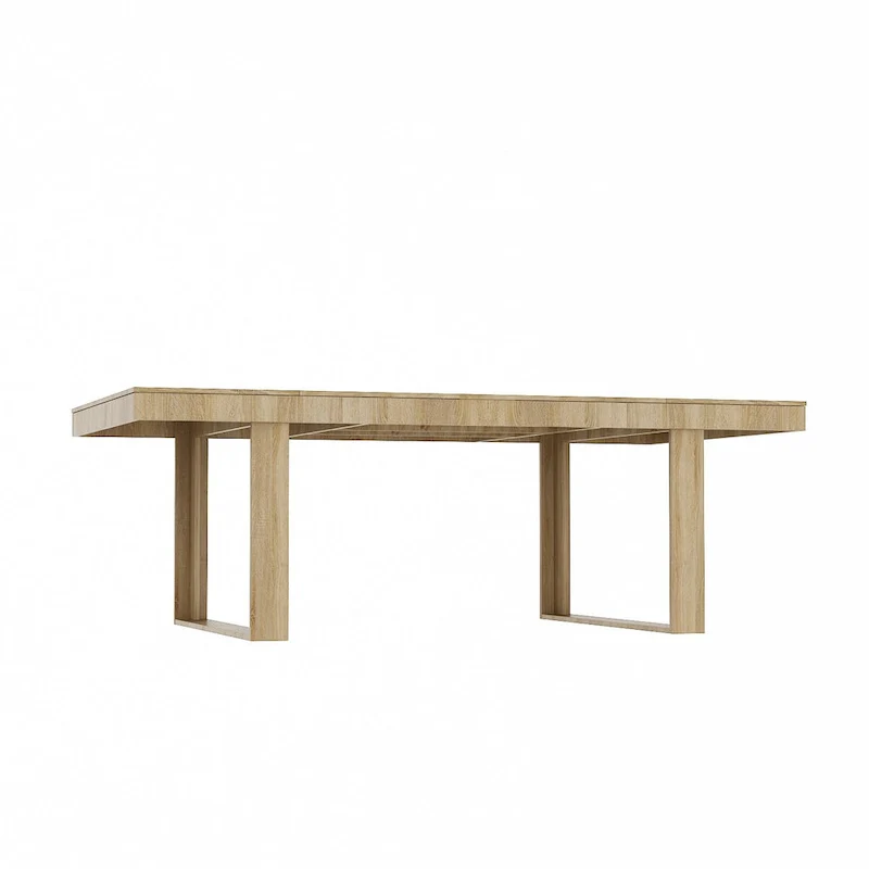 Business Furniture 86.6W x 47.2D Conference Table with Wood Base Desk