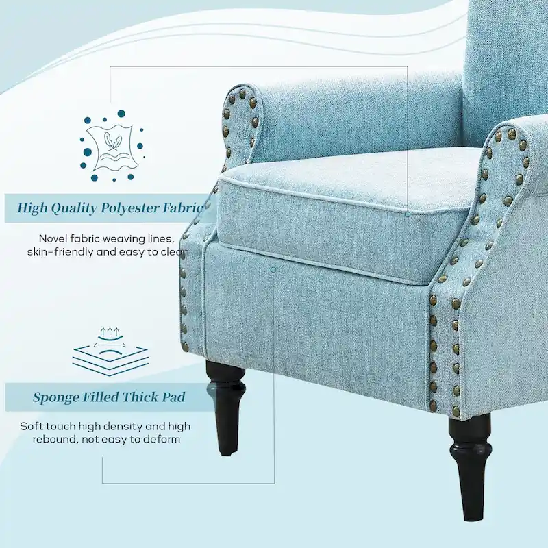 Classic Upholstered Accent Chair Set of 2