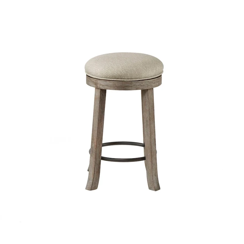 Swivel Counter Stool, Cream/Reclaimed Grey, Counter Height, Single