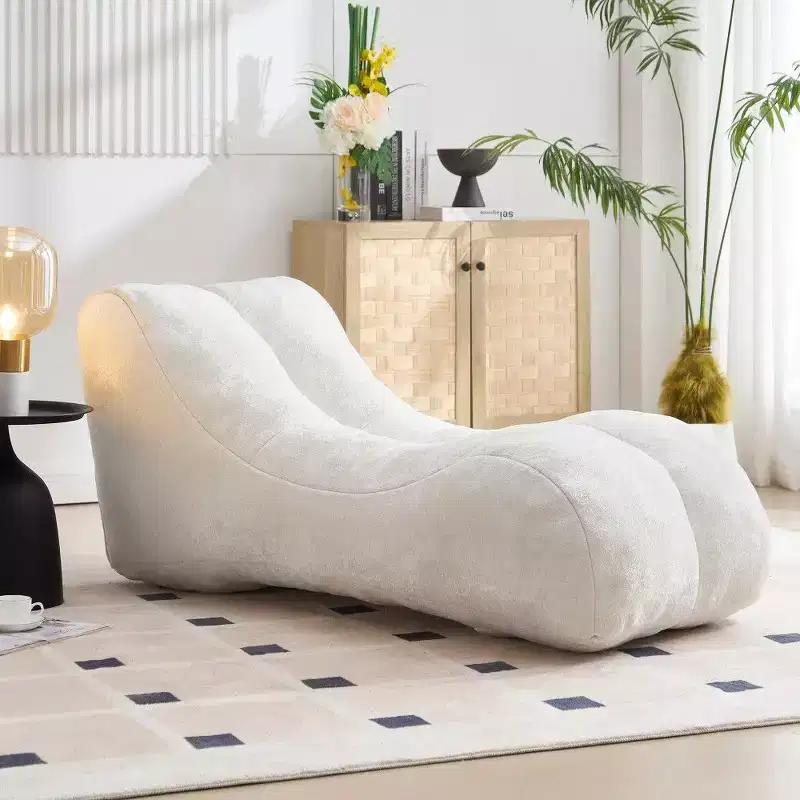 TUYOHW59 Inch Bean Bag Chair,Body-Curve Fitting Lounge Sofa with High-Elasticity Sponge,Lightweight Floor Sofa for Living Room,Bedroom