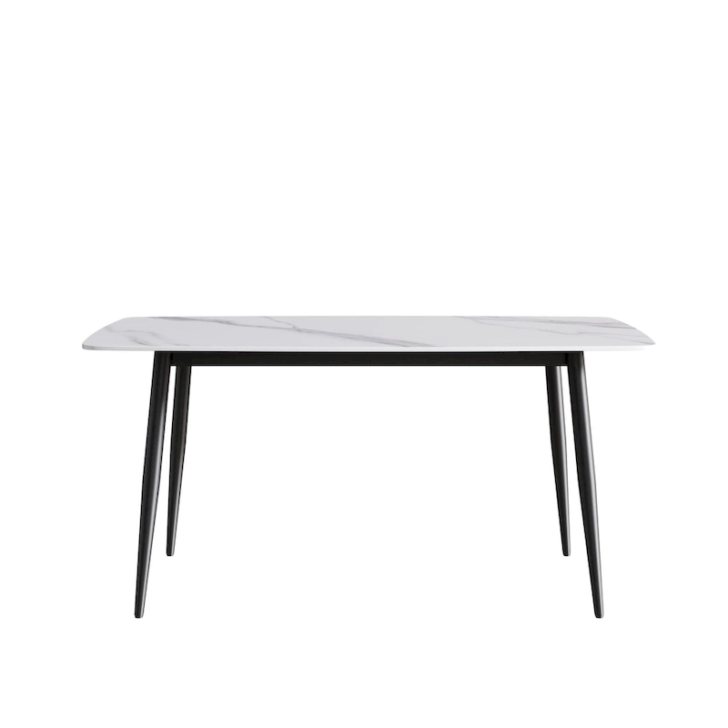 63 inch Modern White Rectangular Dining Table