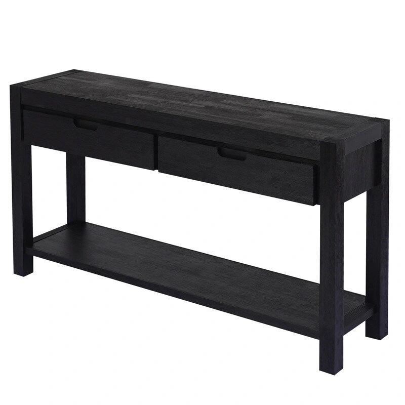 55.1 W Console Table with 2 Drawers and 1 Shelf - N/A
