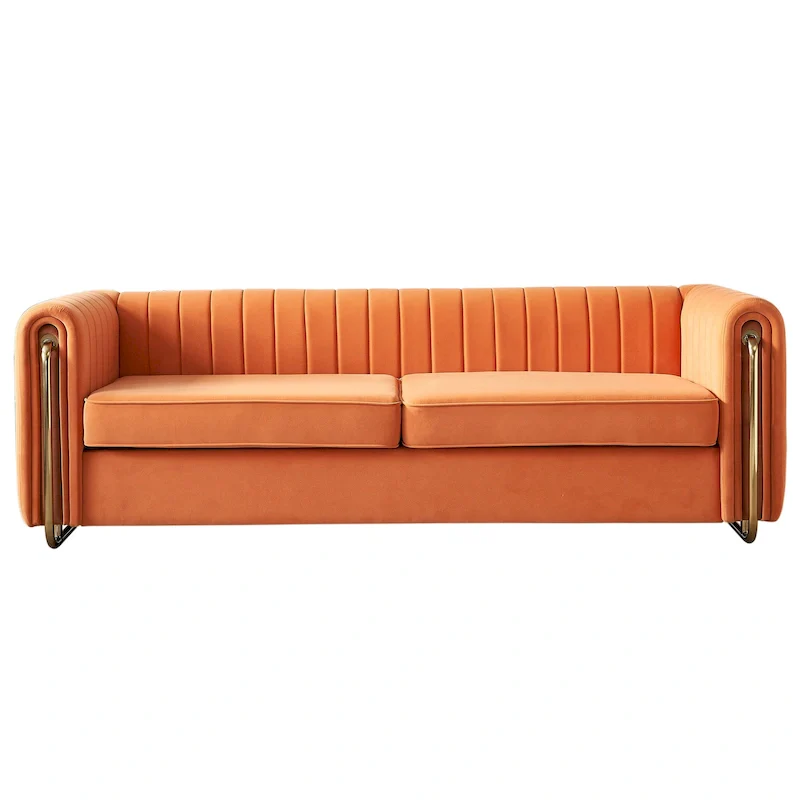 Contemporary Velvet Sofa Couch for Living Room