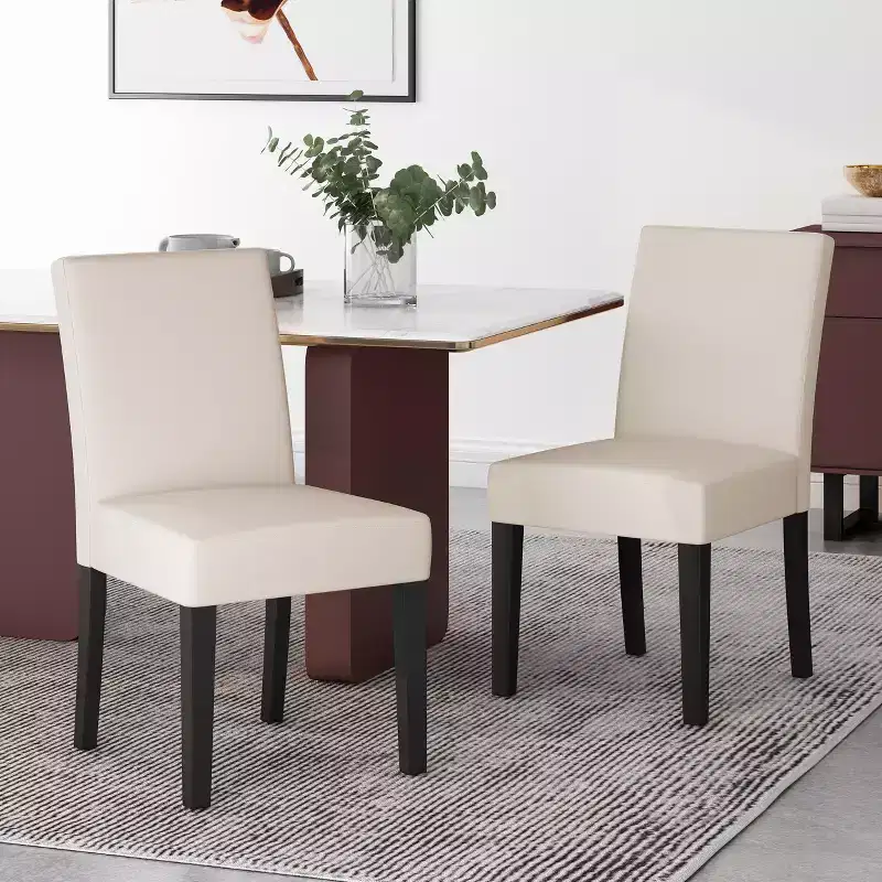 GDFStudio Pocatello Contemporary Fabric Upholstered Dining Chairs (Set of 2)