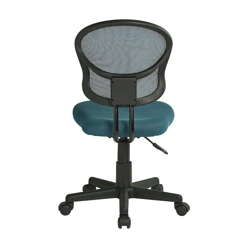Blue Mesh Armless Task Chair
