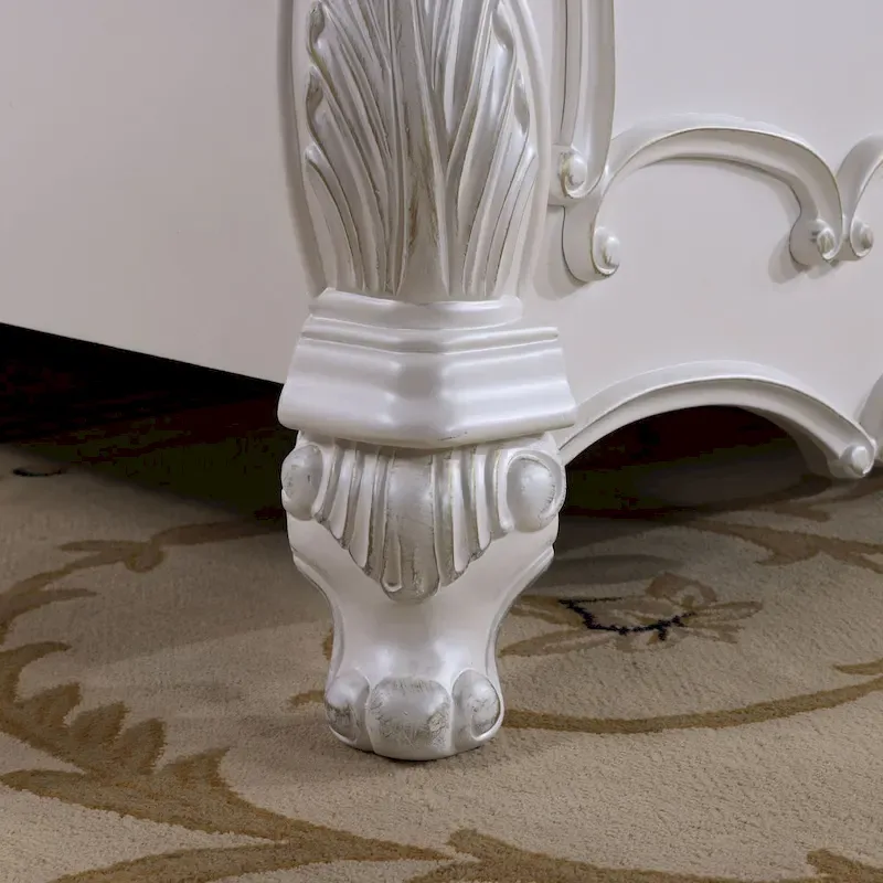 Furniture of America Eugene Traditional Solid Wood 3-Piece Panel Bedroom Set