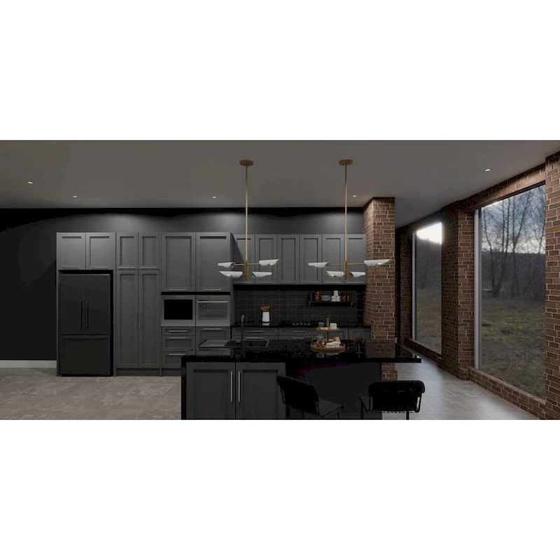 Leoni 4-Light Brushed Weathered Brass Island Light