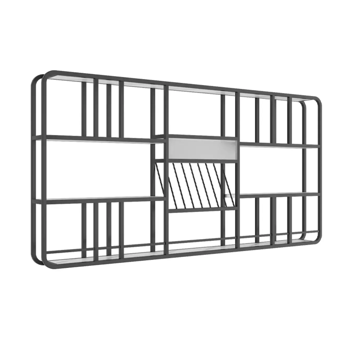 Glam Gold Wall-Mounted Open Wine Bottle Rack