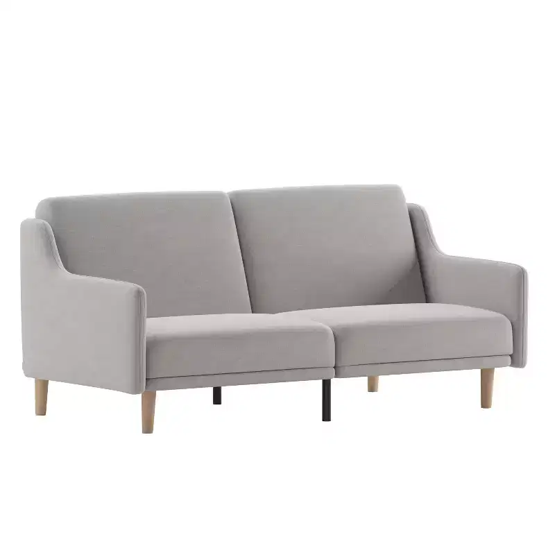 Merrick Lane Mid Century Modern Split-Back Sofa Futon with 3 Recline Positions