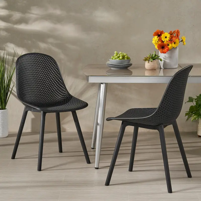 Posey Outdoor Modern Dining Chair (Set of 2) by Christopher Knight Home - 18.50 W x 22.50 L x 33.00 H