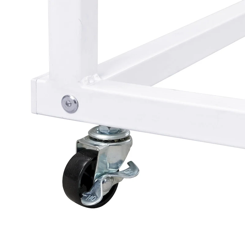 Metal Daybed with Movable Desk, Shelves and Clothes Hanger