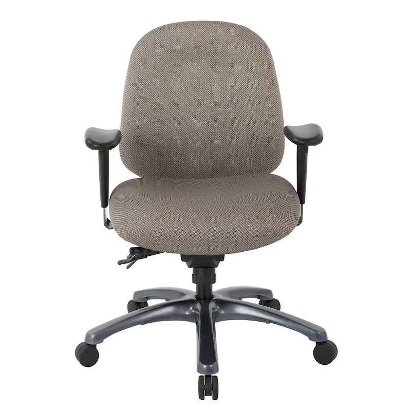 Multi-Function Mid-Office Chair with Seat Slider and Titanium Finish Base