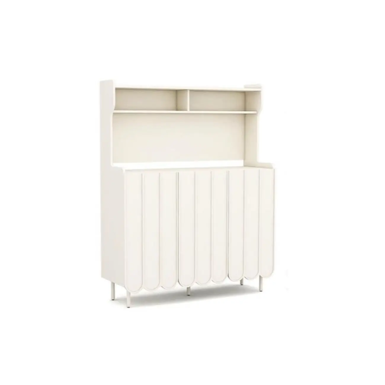 Modish Cream Wood Narrow Sideboard