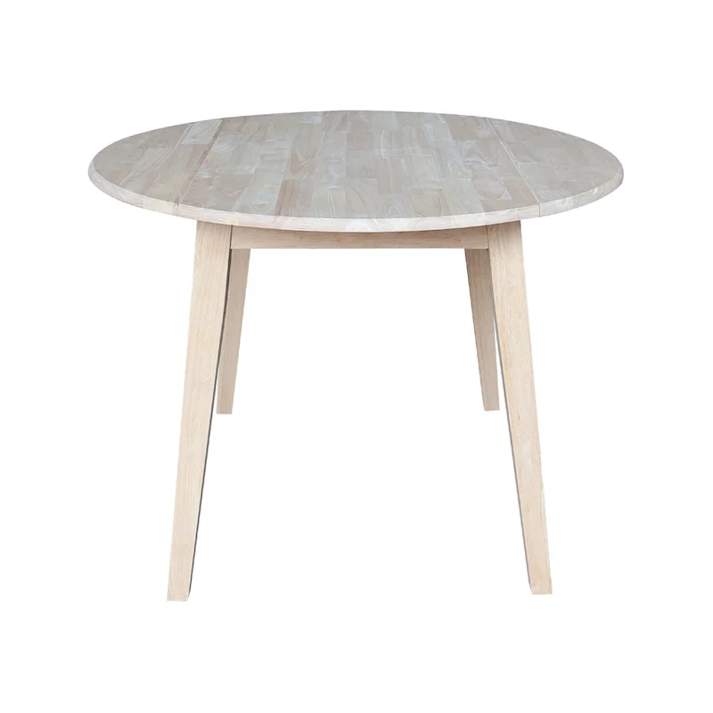 42 in. Solid Wood Round Dual Drop Leaf Table