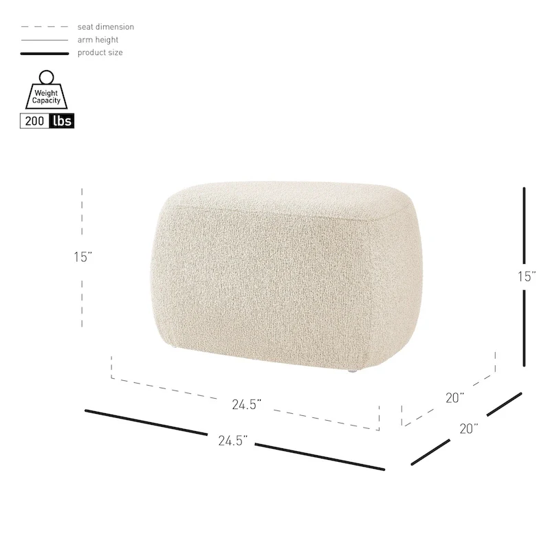 Carlese Boucle Ottoman