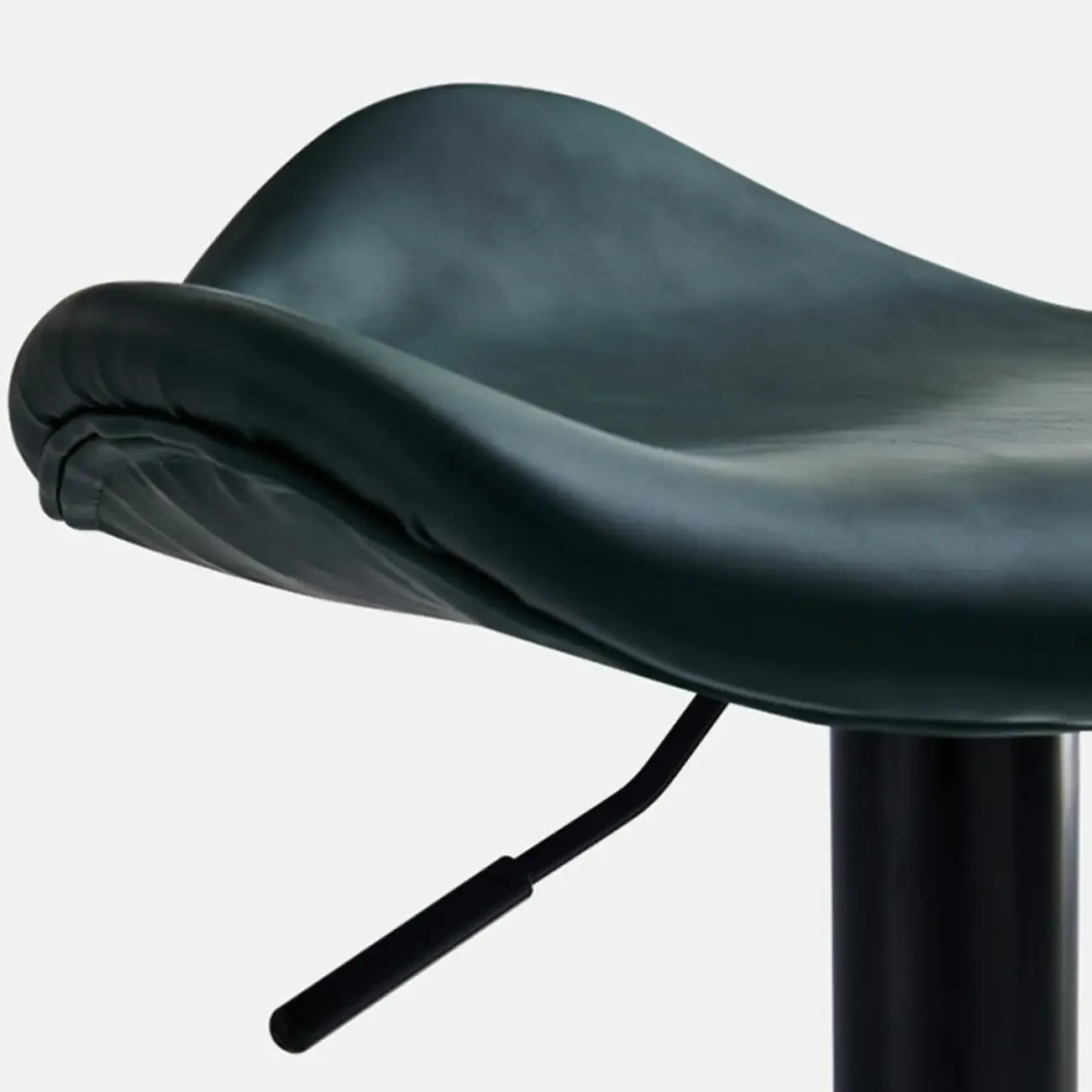 Saddle Black Pedestal Swivel Adjustable Bar Stool