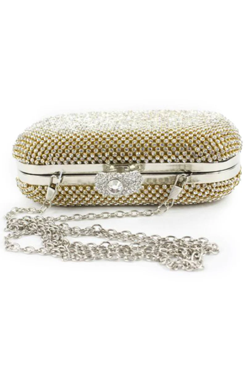 Fascinating Rhinestone With Glitter Adjustable Clutches